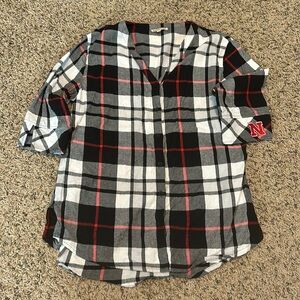 Nebraska Cornhuskers plaid women’s shirt